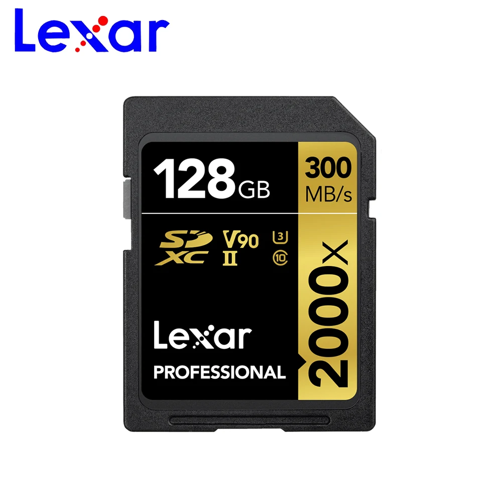 Оригинальная флеш карта Lexar 2000X памяти SD на 32 ГБ 64 128 300 МБ/с./с высокая скорость для