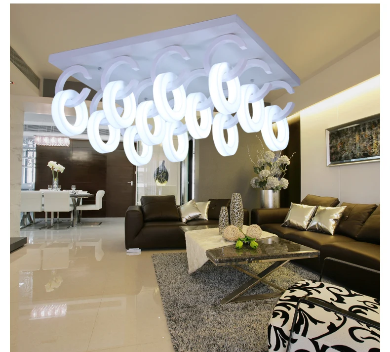 LED простой Креативный дизайн кольцо потолочные светильники для ресторана