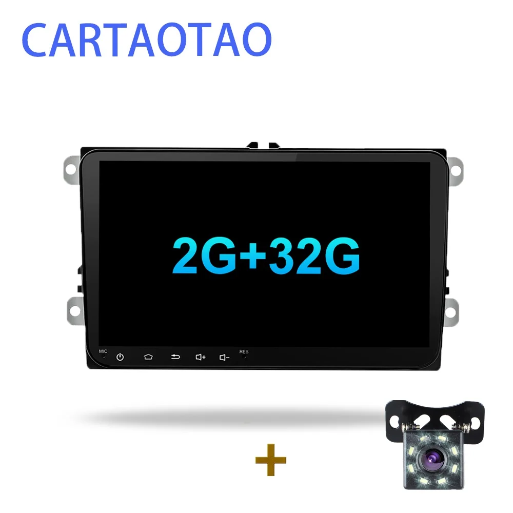 " Android 8.1 GO автомобильный радиоприемник GPS навигатор для Volkswagen Skoda Octavia Golf 5 6 Touareg Passat B6 Jetta polo Tiguan audio WIFI - Цвет: G-702-VW-2G-SXT