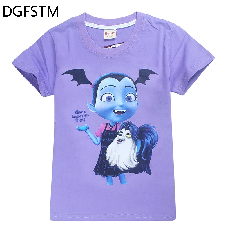 Vampirina платье для девочек Летняя хлопковая одежда мальчиков и футболка с
