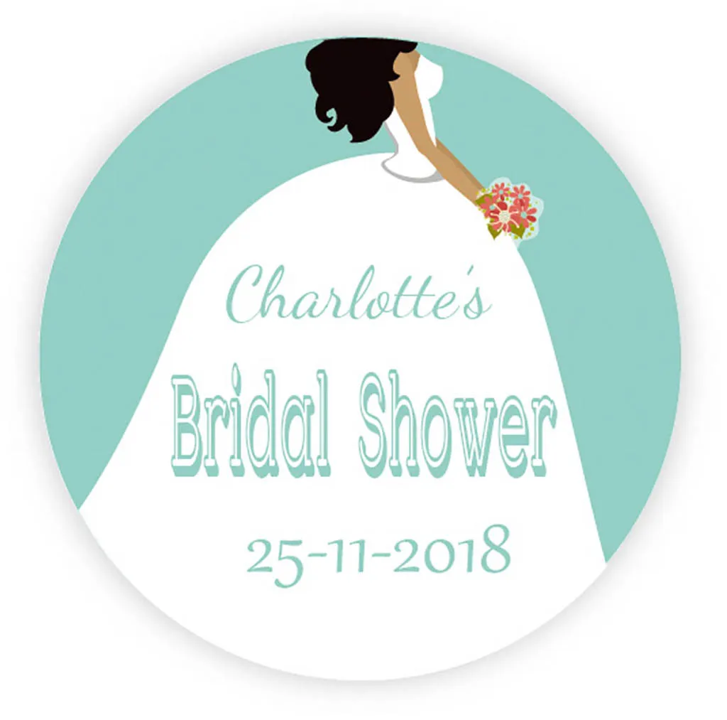 

DouxArt 100pcs Personalized Wedding Stickers - Birdal Shower - 40mm Marriage Wedding Communion Decoration Labels Seals P105