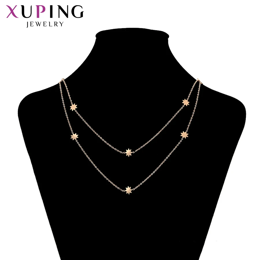 Xuping, изысканное, Новое поступление, длинное ожерелье, розовое золото, цветное покрытие, ожерелье для женщин, цепочка, ювелирное изделие, обручение, подарок S196.9-45708