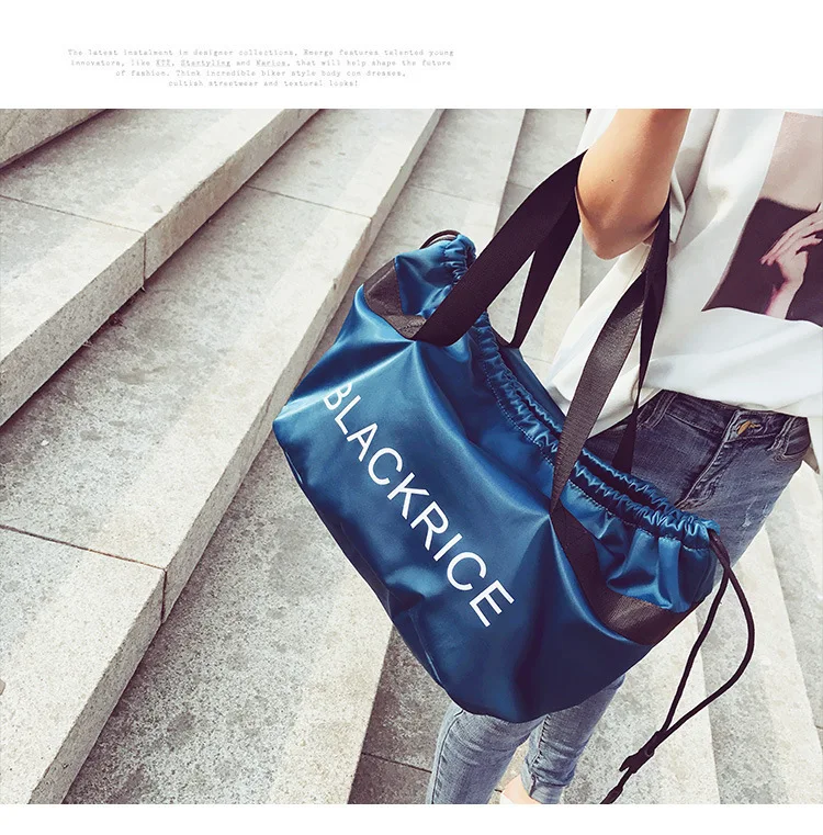 Письмо модный бренд Оксфорд Gym Bag для фитнес для женщин спортивная сумка чехол для мусора путешествия вещевой мешок женский