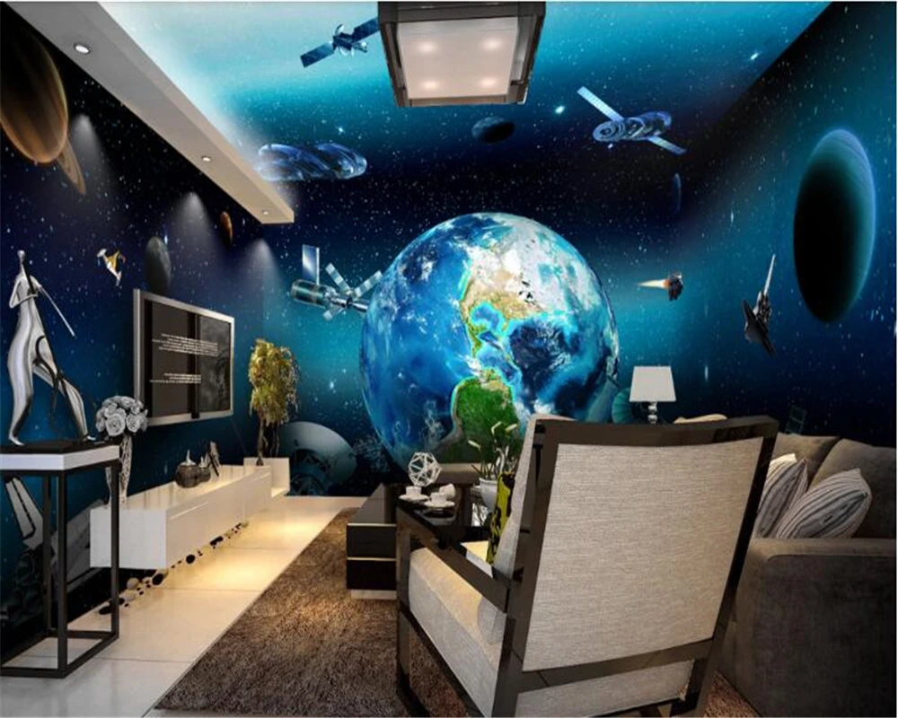 Beibehang пользовательская Мода Вселенная Галактика земля космический корабль 3D