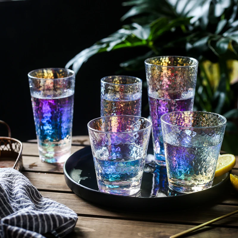 Colorful Cup Crystal Mugs Water Glasses Lead-free Rainbow Dr