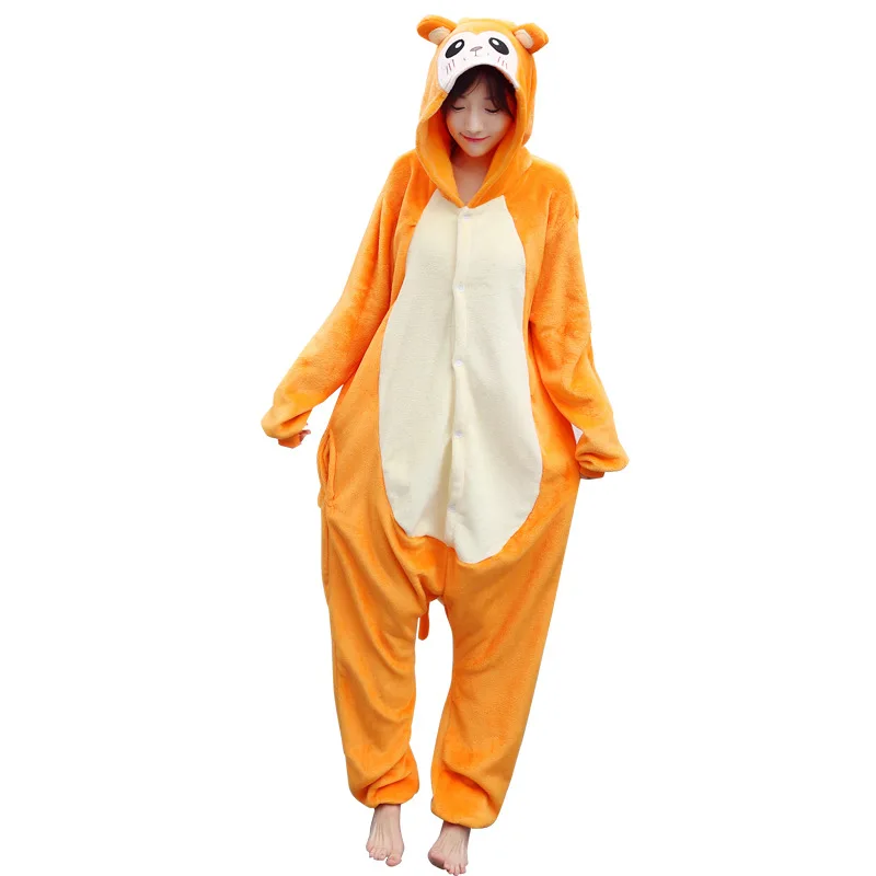 Kigurumi Monkey Pajama Adult Animal Onesies for Women Men Couple Winter Pajamas Kegurumi Sleepwear Flannel Pijamas pyjama