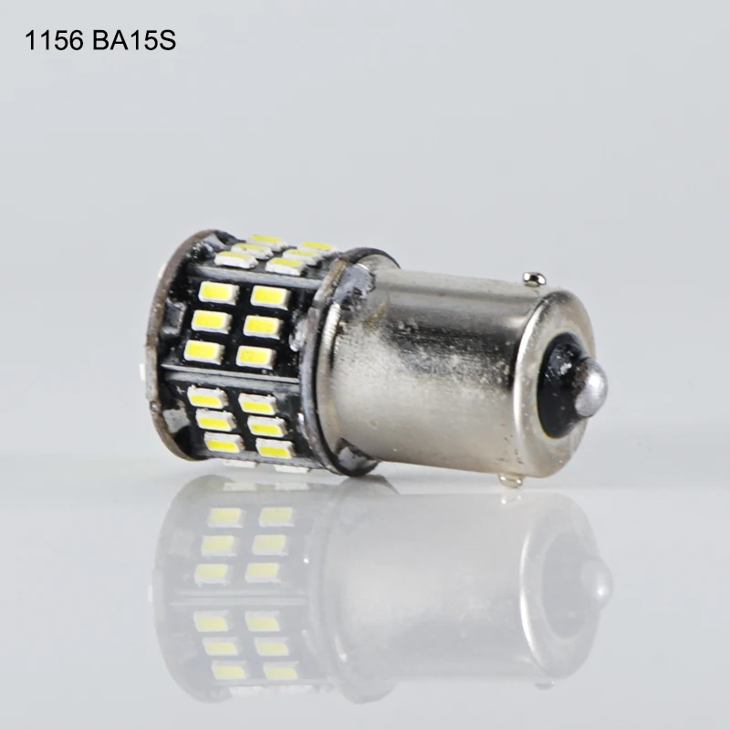 10 шт. P21W 1156 BA15S 1157 BAY15D супер белая лампочка 6000K 2W 12V 24V Авто задний фонарь