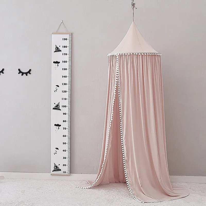 Nordic Style Crib Netting Large Cotton Ball Dome Solid Color Mantle Baby Room Reading Corner Decoration Tent Mosquito Net | Мать и