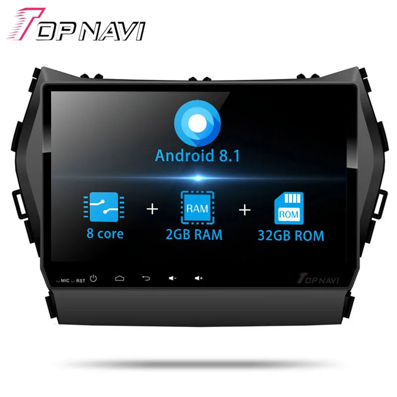 Автомагнитола 2 din 9 дюймов Android 8 1 автомобильный мультимедийный плеер для Hyundai Santafe