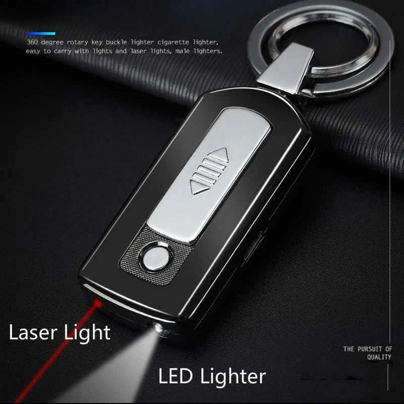Креативный лазерный светильник USB er брелок для сигарет зажигание электронное