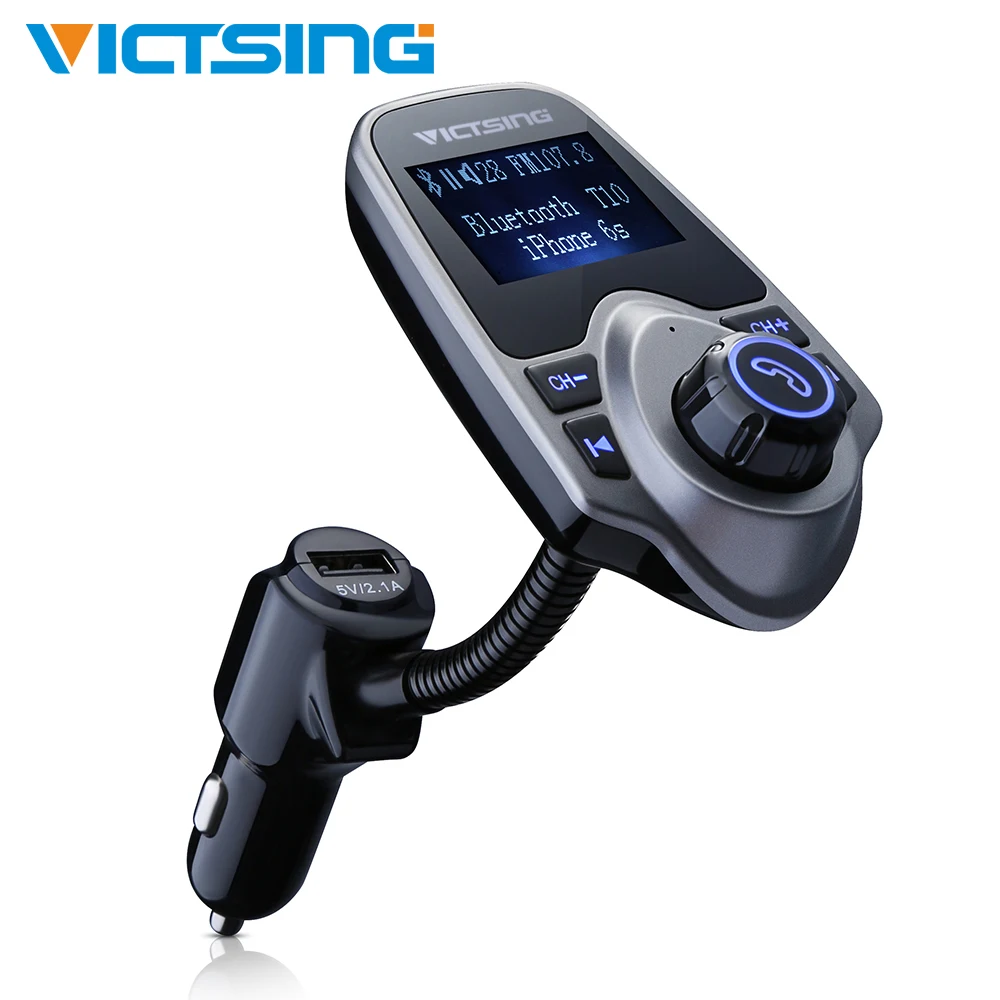 VicTsing Bluetooth fm-передатчик USB Автомобильное зарядное устройство беспроводной