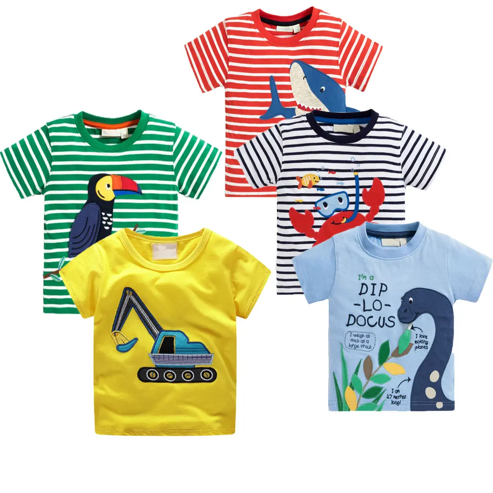 

Summer Boys Tops Boys T Shirt Crown Print Short Sleeve Baby Girls T-shirts Cotton Character Print Baby Boy Clothing
