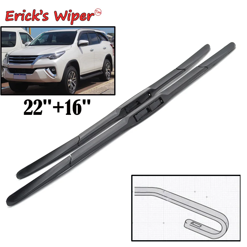

Щетки стеклоочистителя гибридные для лобового стекла Toyota Fortuner AN150, AN160 2015-2020, 2019, 2018, 2017, 22 дюйма, 16 дюймов