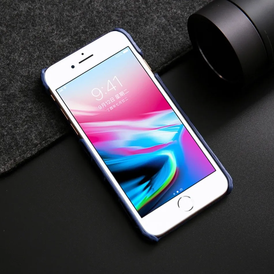 Чехол из натуральной кожи для Apple iPhone 6 6S 7 8 Plus X XS Max XR 8+ задняя крышка из крокодиловой кожи+ Защитная пленка для экрана