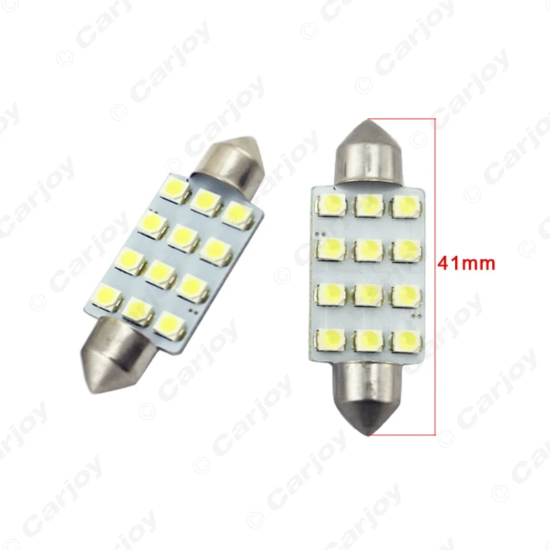 LEEWA 1 шт. белый 1210 12SMD 31 мм/36 мм/39 мм/41 мм автомобильный Festoon Dome светодиодный