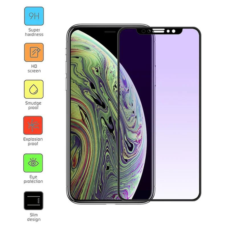 Защитное стекло для iphone X закаленное max XR защитная пленка | Мобильные телефоны и
