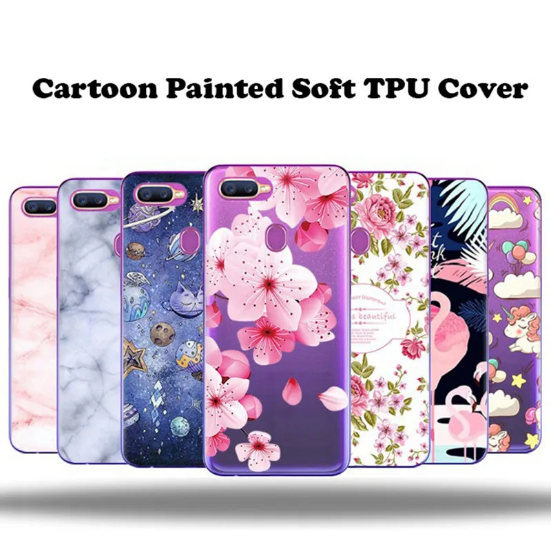 Модный чехол с рисунком Фламинго цветочный для OPPO F9 силиконовый чехол-накладка