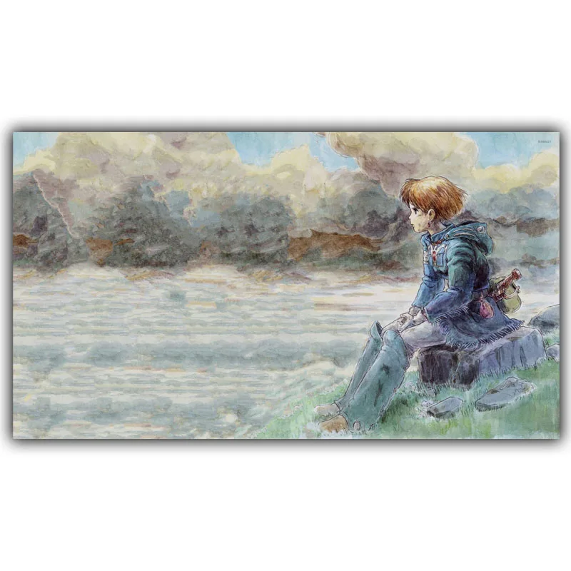 Nausicaa долина ветра художественный Шелковый плакат печать 30x53 см 60x106 изображения