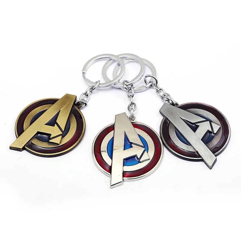 New Captain America Letter A keychain Avengers 3 Infinity War Shield Metal Pendant key Chains Charm Gifts Movie Jewelry Thonas | Украшения