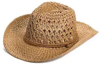 Хаки Outdoor Cowboy Hat Men's Summer Hand-made Cowboy Straw Cap Male Casual Fishing Climbing Sun Protection Breathable Hats H7260 - Цвет: Хаки