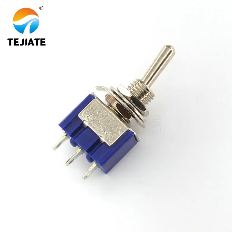 5 шт. MTS 102 миниатюрный тумблер SPDT 6A 125VAC/3A 250VAC Мини рычаг переключателя 3 Pin ВКЛ/ВЫКЛ