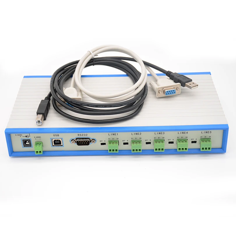 7 портовый концентратор RS485 5 портов один порт RS232 и usb предназначен для проводки star