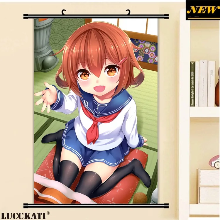 40x60 см Kantai Коллекция ikazuchi лоли cameltoe мультфильм аниме стены Изображение росписи