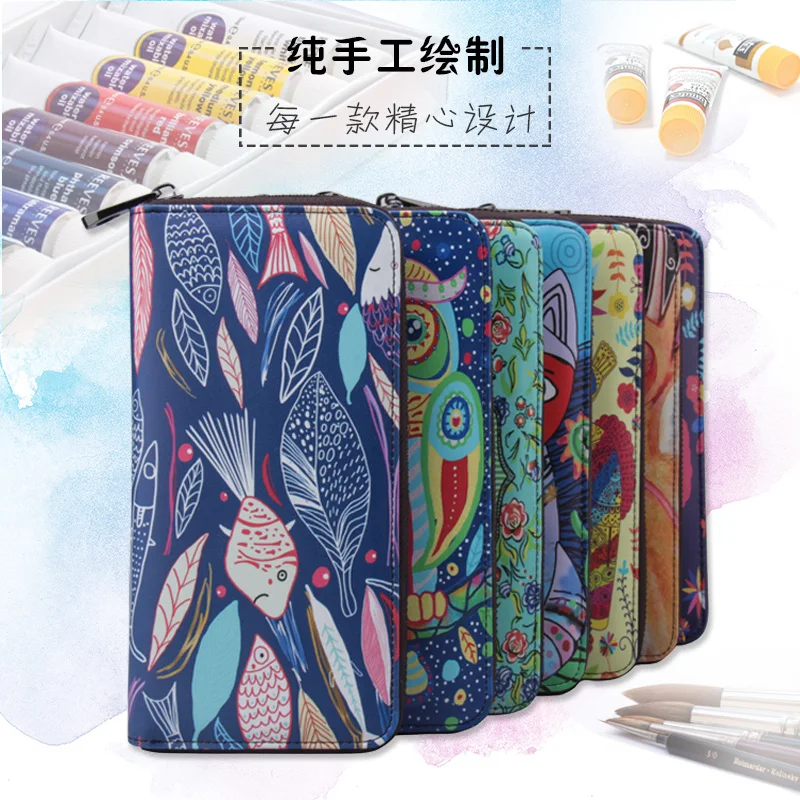Genuine Leather&ampPU lady's long purse Wallet Floral Printed Purse Portable Money Bag Card Holder fold Coin | Багаж и сумки
