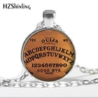 Женская Новинка 2017, модный стеклянный кулон с кабошоном, винтажное бронзовое ожерелье Ouija Board, художественное ожерелье с кабошоном HZ1