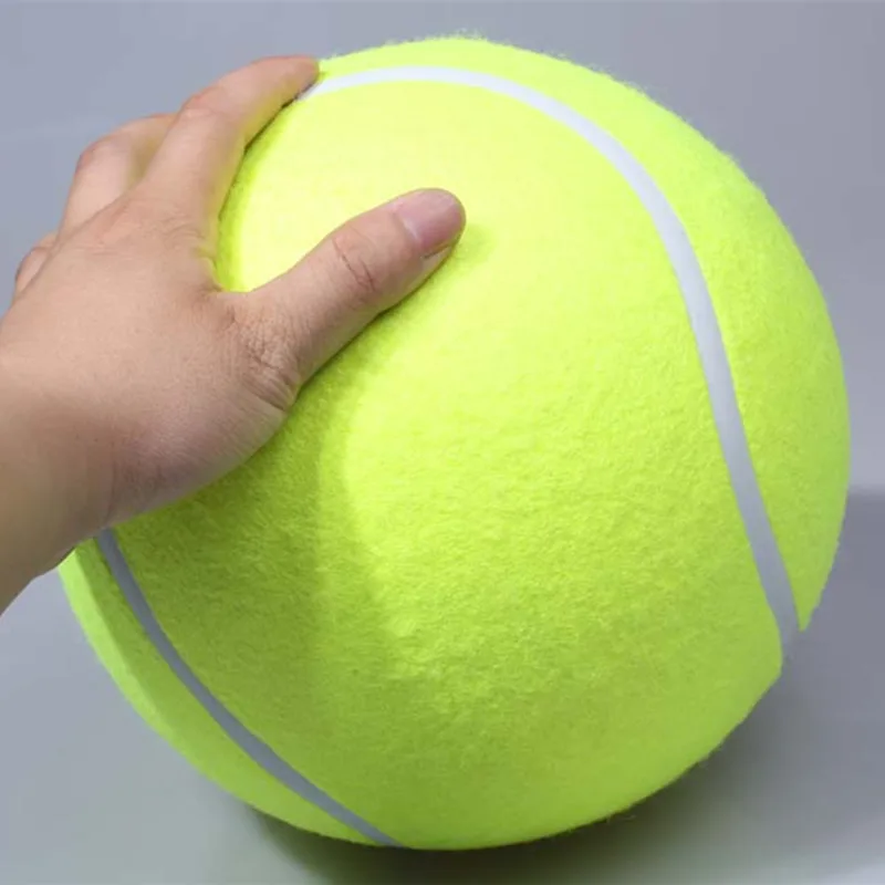 

For Pet bite toy 24CM Giant Tennis Ball For dogs Chew Toy Inflatable Tennis Ball Signature Mega Jumbo Pet Toy Ball Supplies D2.5