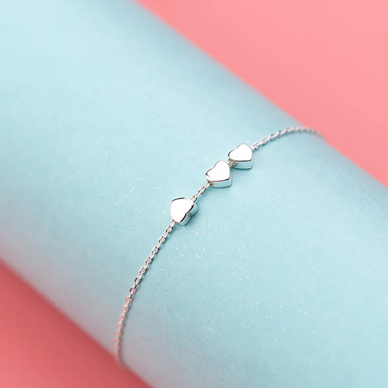 

La Monada 16+3cm Heart Fine Silver 925 Jewelry Bracelet Female Woman Chain Minimalist Bracelets For Women Silver 925 Sterling
