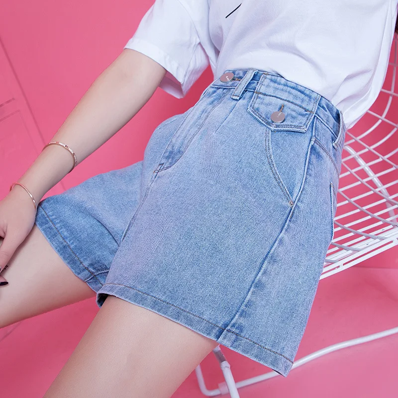 

high waisted shorts for women european street style casual shorts solid color