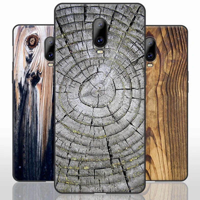 6.41&quot For Oneplus 6T Case wood stone style soft phone Oneplu6T Cover 6 T A6010 back Shell One plus coque bag | Мобильные