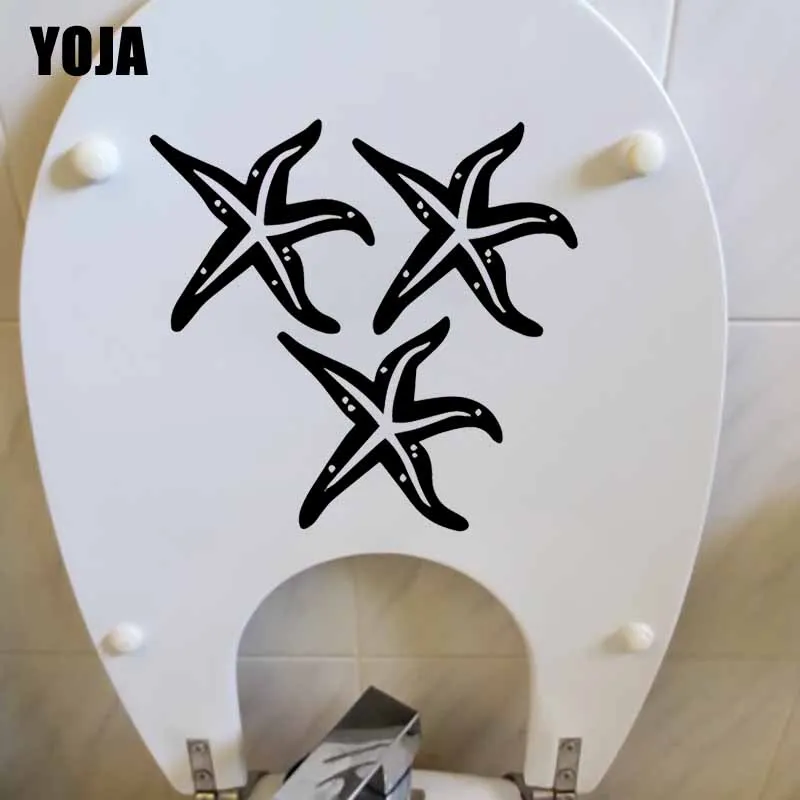 YOJA 23.7X22.6CM WC наклейки для унитаза Морская звезда воды океана рыбы удовольствие от