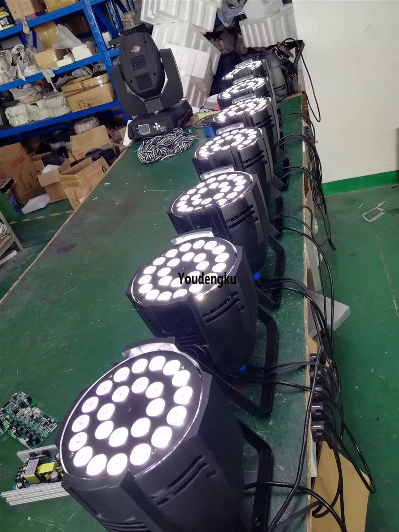 6 штук с футляром RGBWA UV 24x18 светодиодный сценический par can led dmx свет прайс-лист для