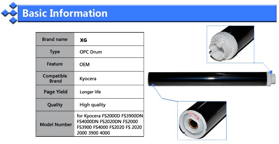 1X OEM Tambor Re-Manufactured OPC Drum Replacement for Kyocera FS2000 FS2000D FS2020 FS3920 FS3900DN FS4000 Photocopy Machine | Компьютеры