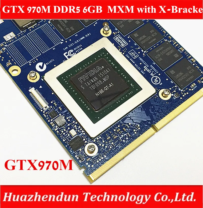 Новая Оригинальная графическая карта GTX 970M GTX970M с X образным кронштейном памяти 6