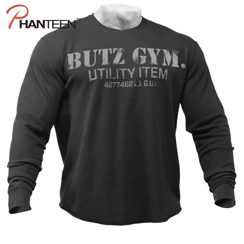 BUTZ тренажерный зал Bulking бренд Фитнес Мужская футболка с длинными рукавами Мышцы