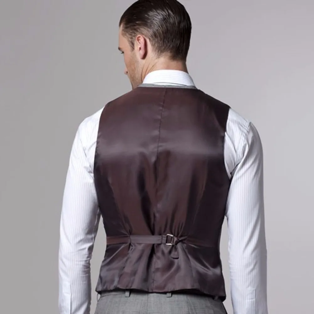 Костюм для жениха из серой кожи сделанный на заказ серый двухцветный тканый