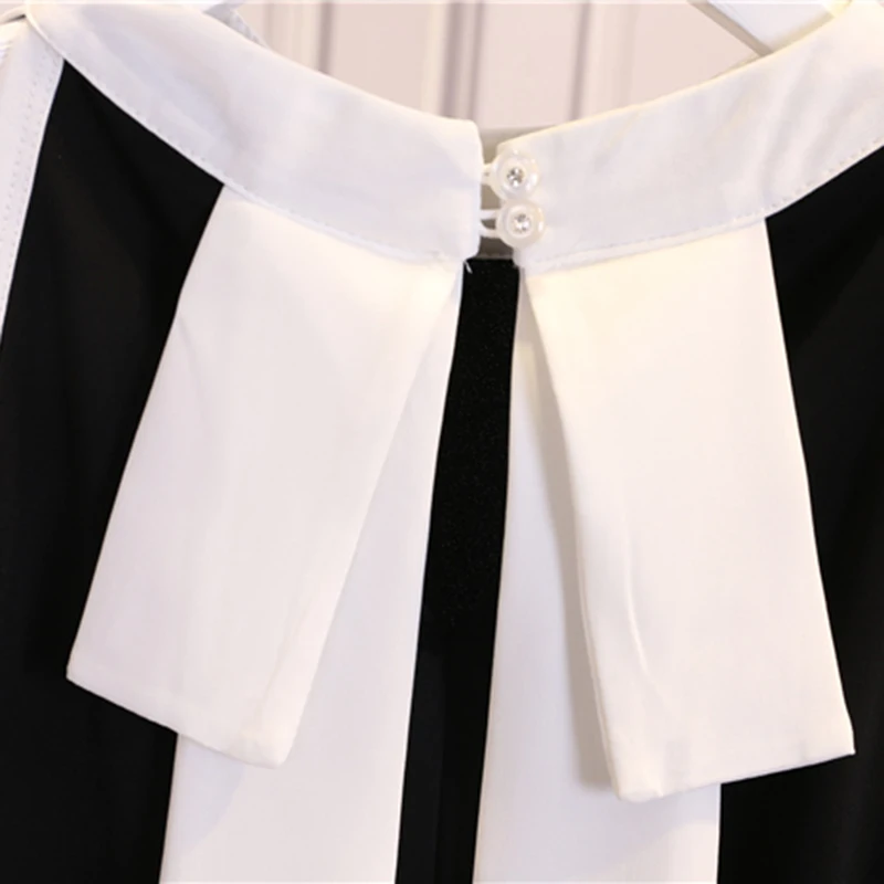 

CHICEVER Chiffon Womens Tops And Blouses Shirt O Neck Sleeveless Bow Ribbon White Blouse Tops Female Summer Fashion Clothes 2020