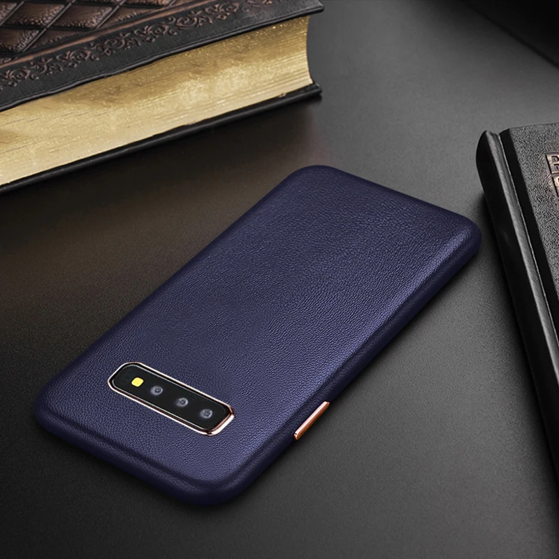 Чехол для Samsung S10 Plus роскошный тонкий мягкий чехол из натуральной овечьей кожи