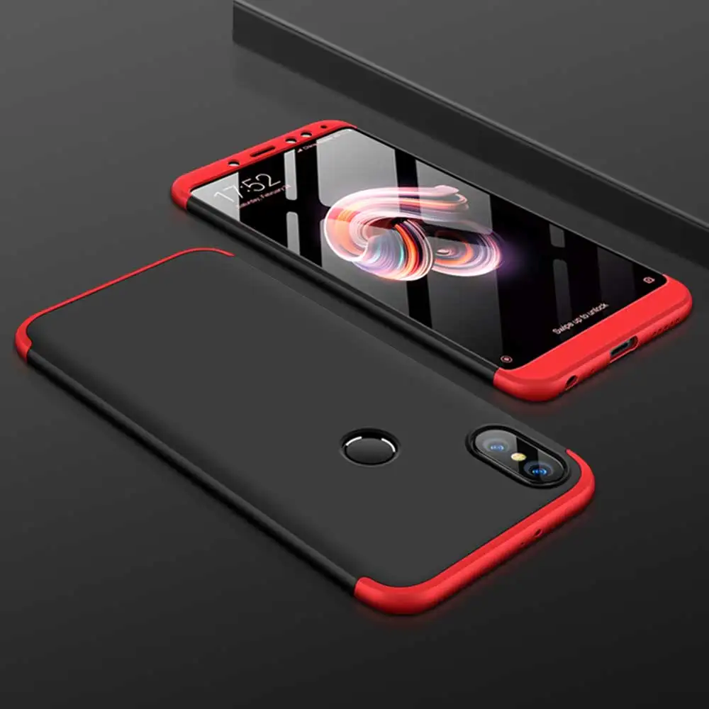 Luxury Case for Xiaomi Redmi 6 Full Protection Hard PC 3 in 1 fundas Back Cover Phone Bags Cases mi mi6 Cape |