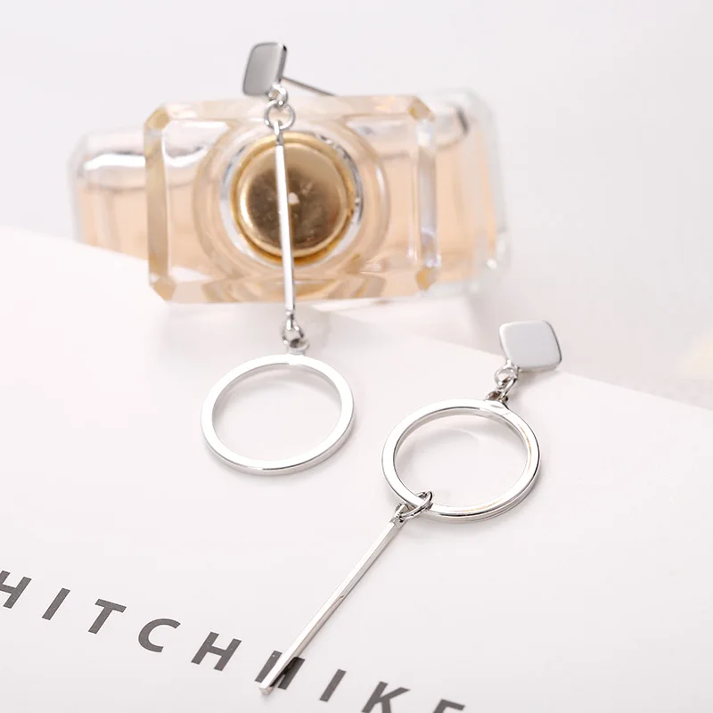 Серебряные позолоченные серьги круглой формы с длинной бахромой, антиаллергенные ювелирные изделия для женщин.