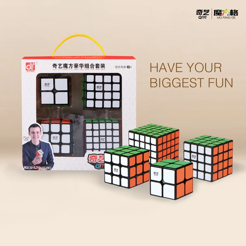 Qiyi набор 2x2x2 3x3x3 4x4x4 5x5x5 Dodecahedron mastermморфикс LVY упаковочный магический скоростной