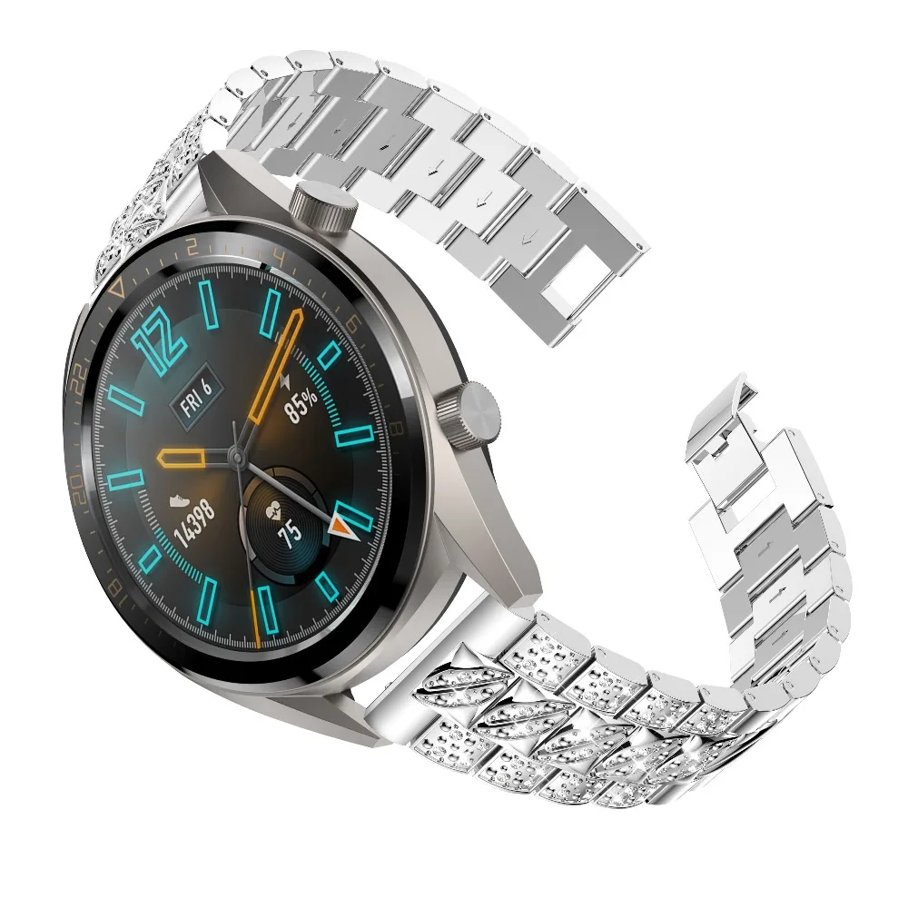 22 мм ремешок из сплава для Samsung Gear S3 Classic Frontier Galaxy Watch 46 Huawei GT 2 Смарт наручных