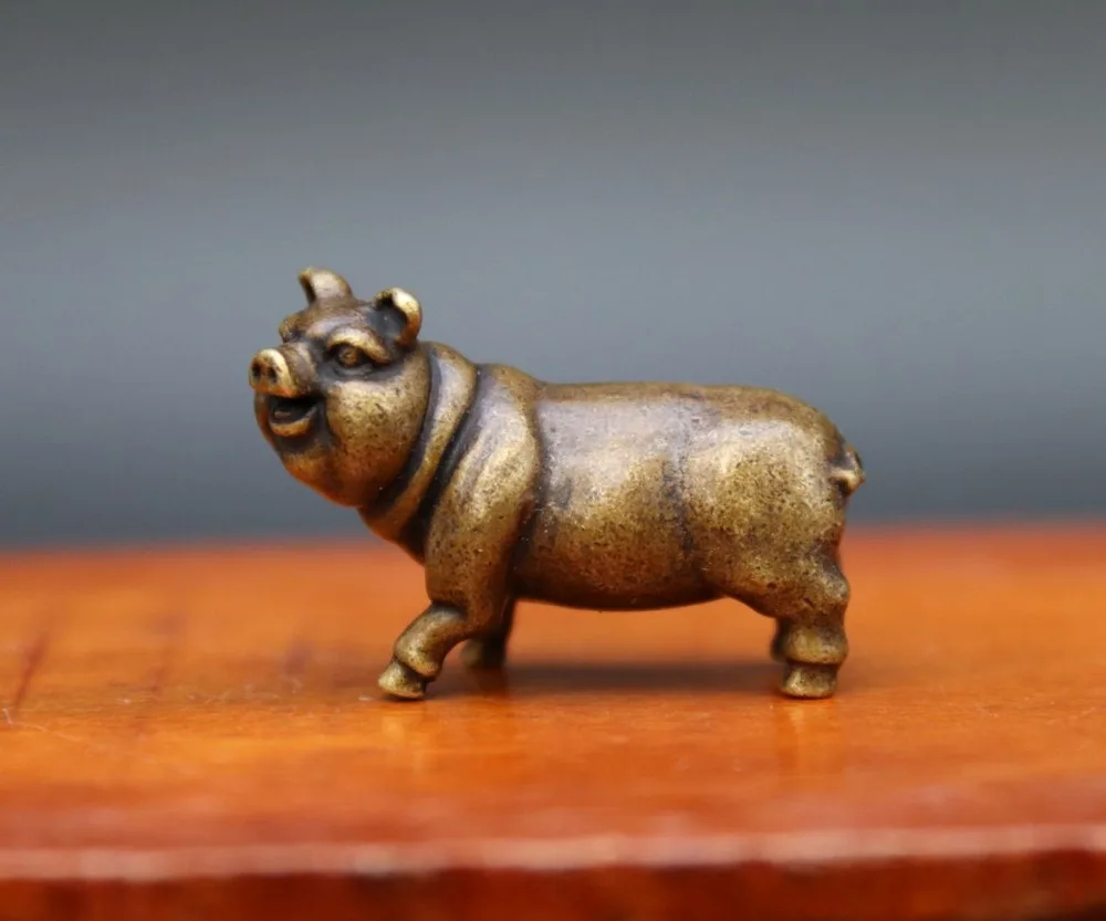 Китайская Бронзовая медная Статуэтка со знаками Зодиака 3 5 см амулет на удачу