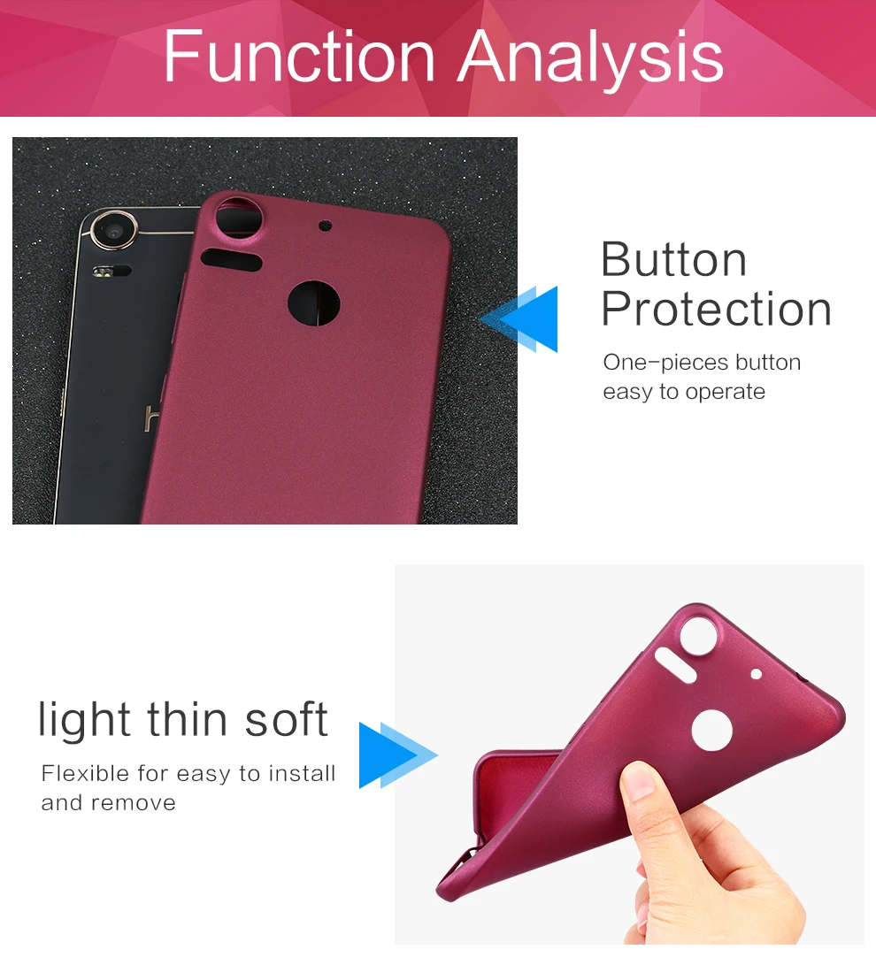 Desire 10 Pro X-level Soft TPU Phone Case for HTC Matte Back Cover Frosted Silicone | Мобильные телефоны и аксессуары