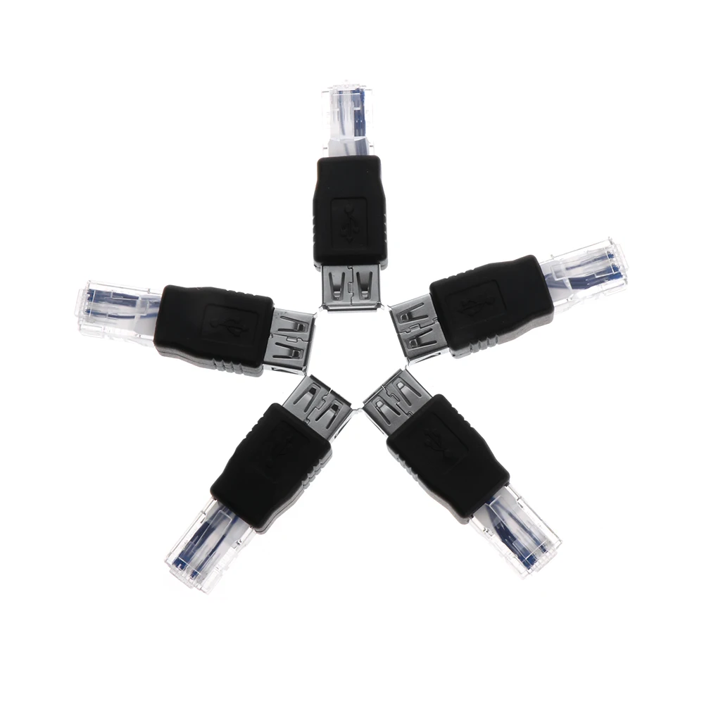 Горячая Распродажа 1/2 шт USB тип A гнездо к Ethernet Интернет RJ45 мужские конвертеры