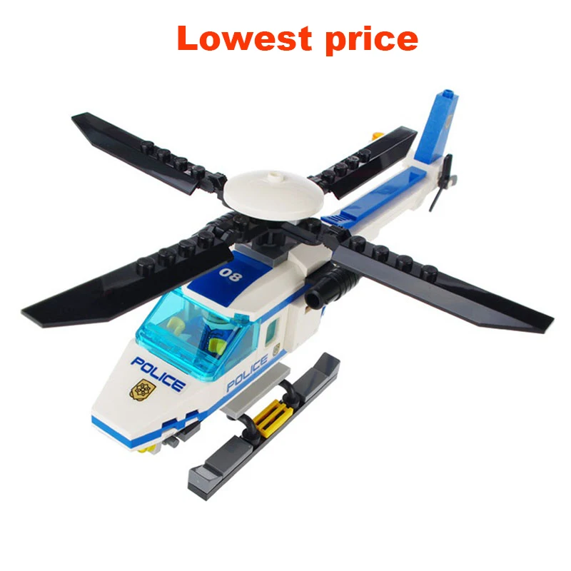 111 шт вертолет городской полиции кубики поштучно распродажа Набор строительных