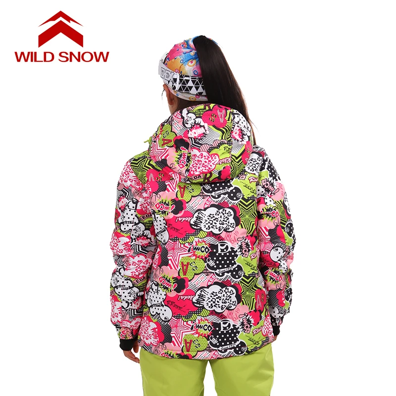 Верхняя одежда для детей в стиле дикого снега теплое пальто Спортивный Лыжный
